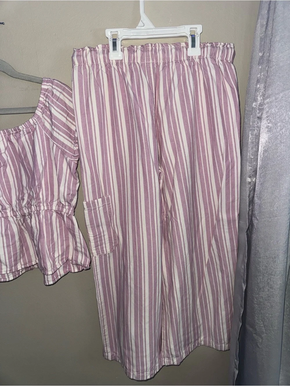 OshKosh B'gosh Pink and White Striped Two-Piece Pajama Set